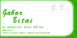 gabor bitai business card